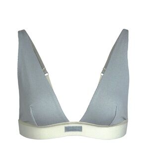 SKIMS Cotton Rib Plunge Bralette Mineral